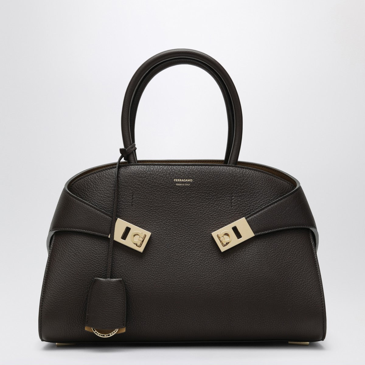 Ferragamo Hug M handbag in brown/ochre leather