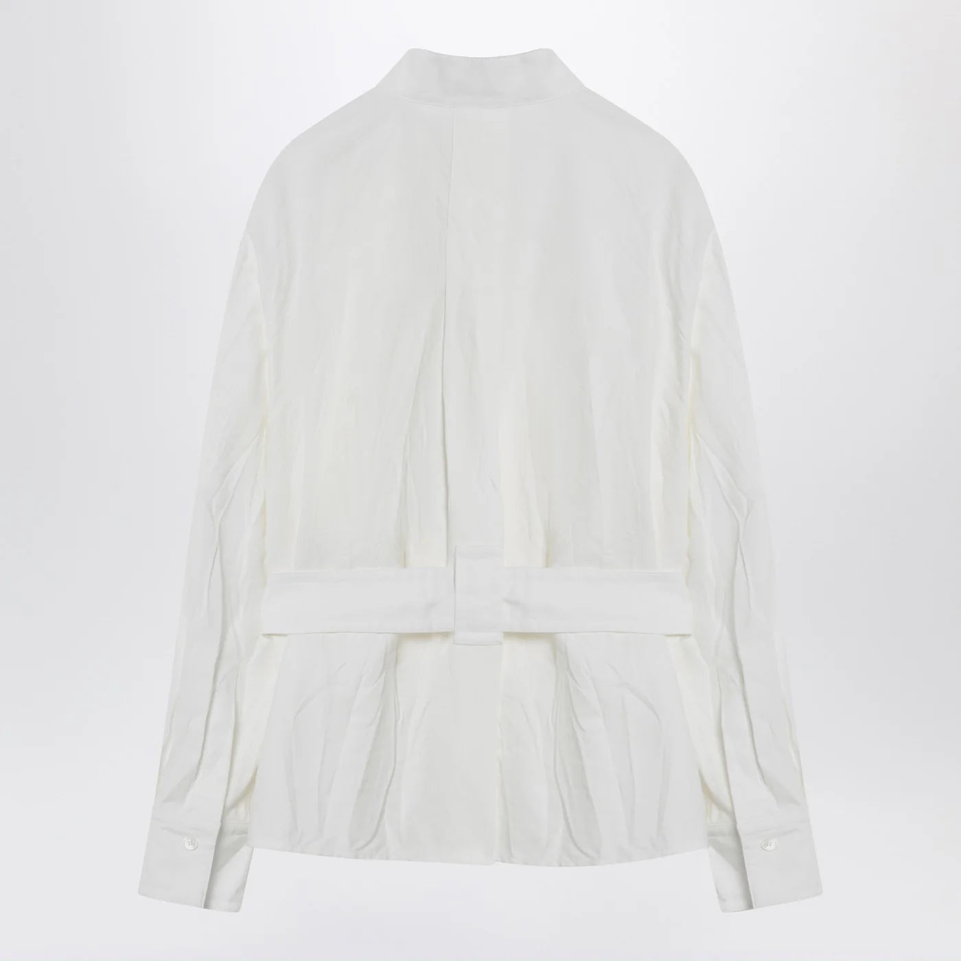 Ferragamo White belted shirt in cotton blend