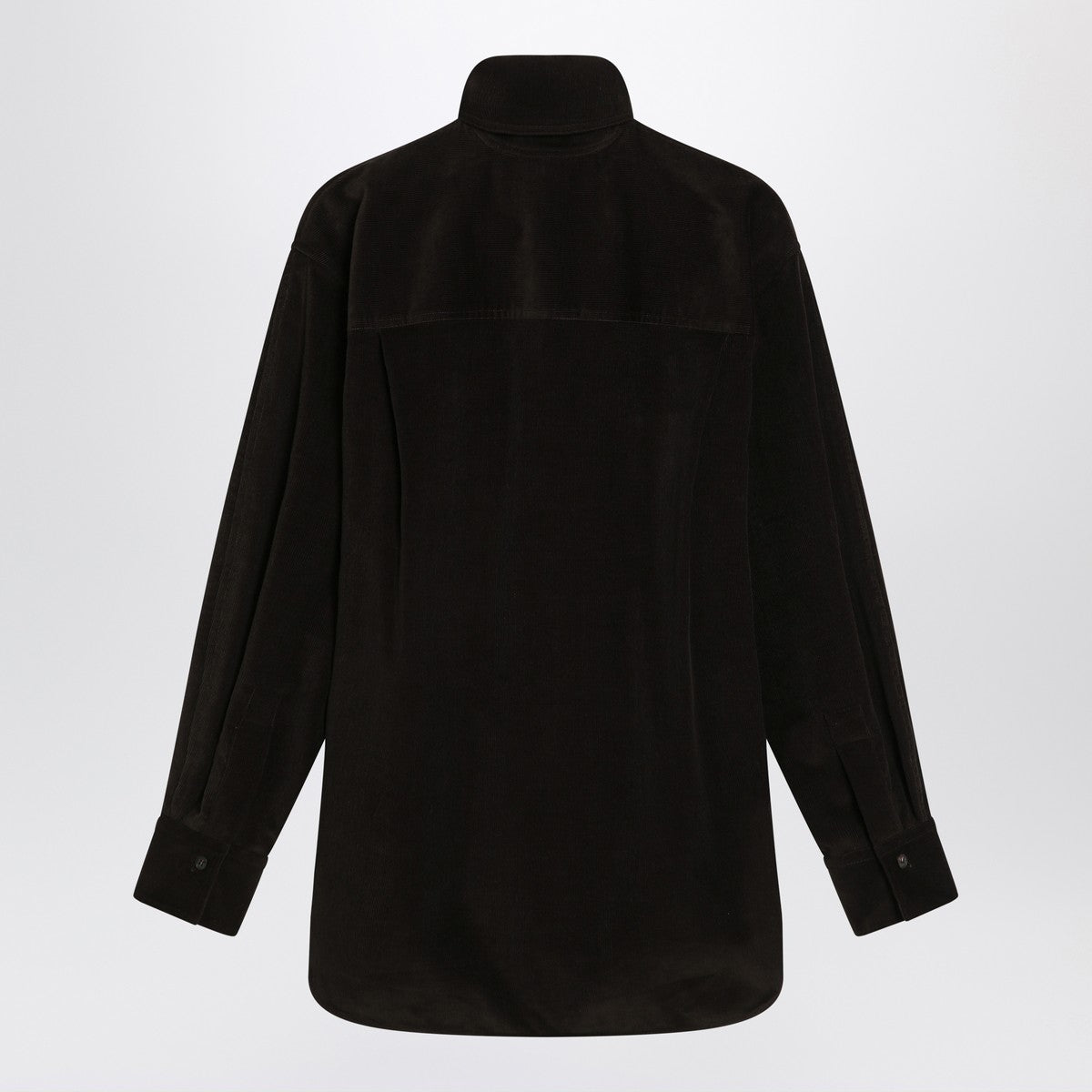 Ferragamo Ferragamo Brown shirt in ribbed velvet