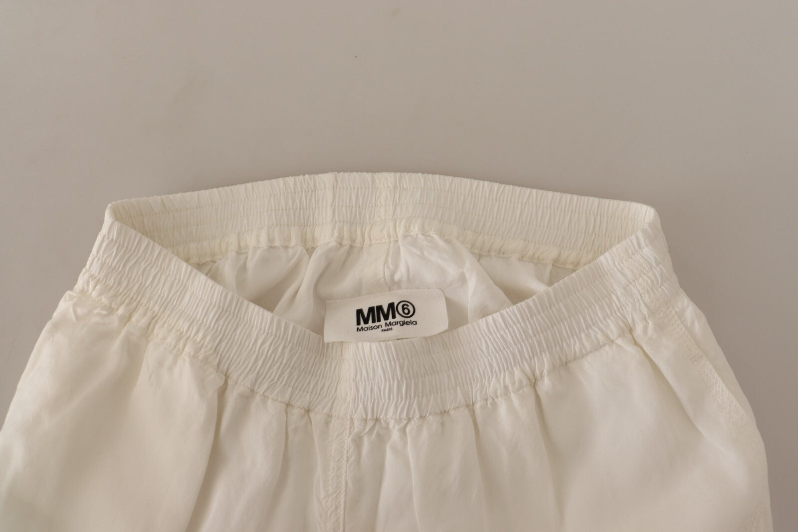Maison Margiela White High Waist Cropped Women Trouser Pants - Luxe Marca