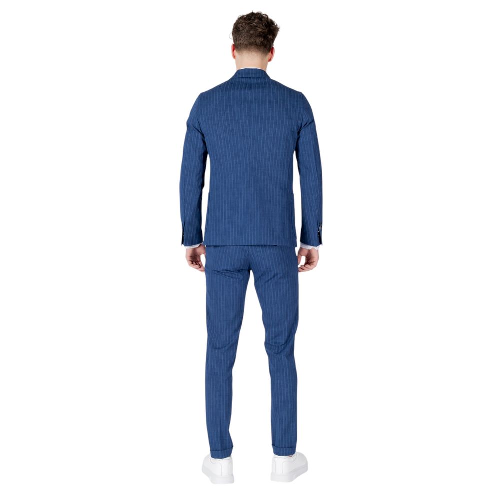 Mulish Blue Cotton Two-Piece Suit