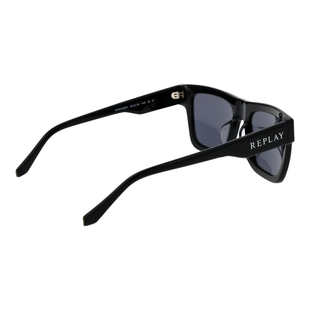 Replay Black Plastic Sunglasses