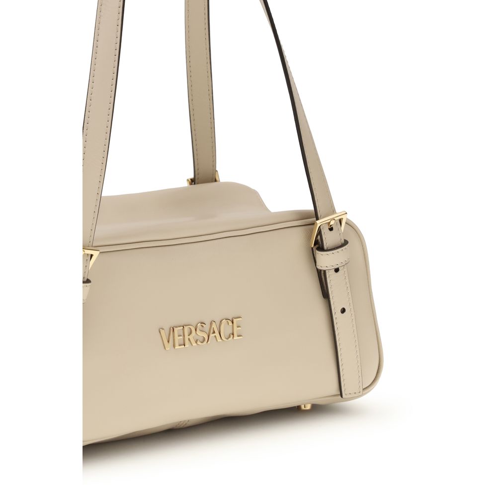 Versace Cream Lamb Ovis Aries Aries Shoulder Bag
