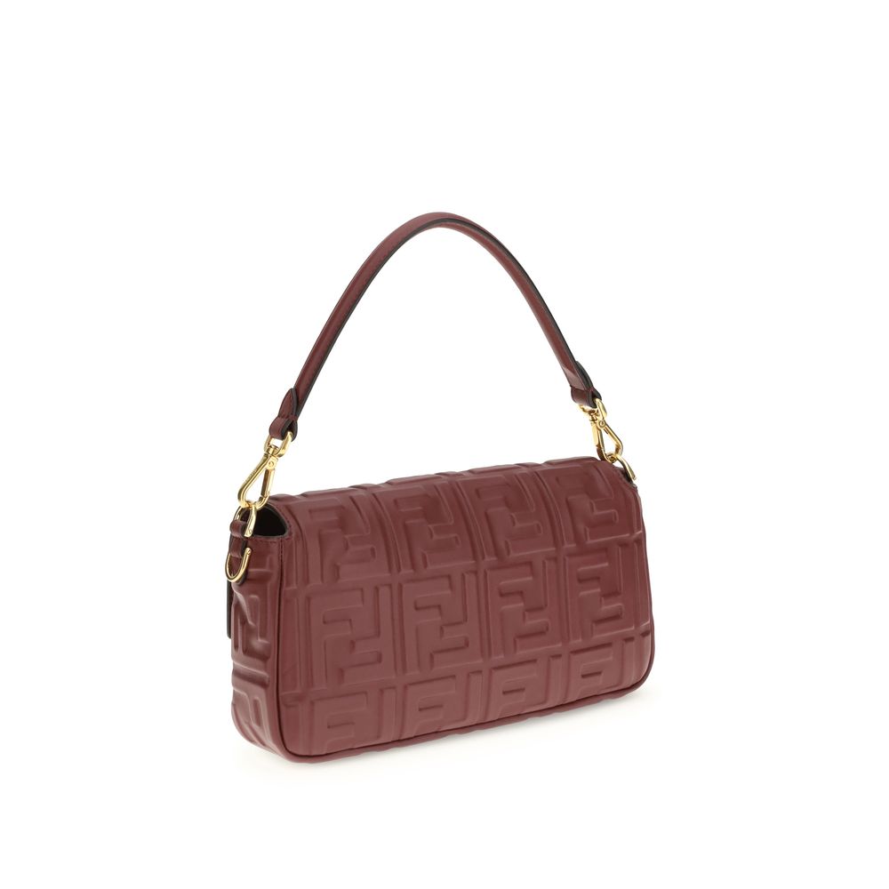 Fendi Bordeaux Calf Leather Bos Taurus Shoulder Bag - Luxe Marca