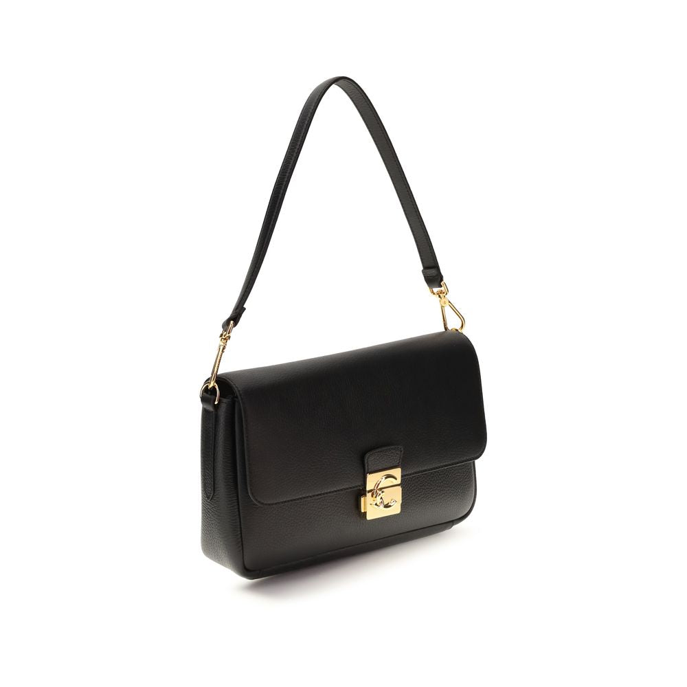 Coccinelle Black Calf Leather Bos Taurus Shoulder Bag