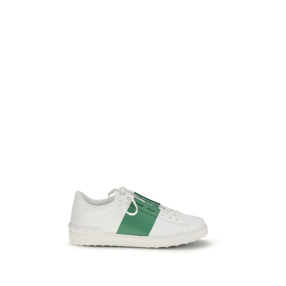 Valentino Garavani White Calf Leather Bos Taurus Low Top Sneakers