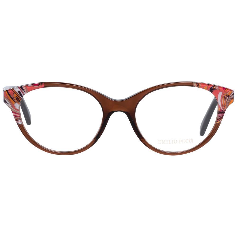 Emilio Pucci Brown Plastic Glasses (Frames) - Luxe Marca