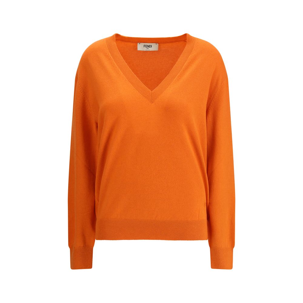 Fendi Orange Cashmere Sweatshirt