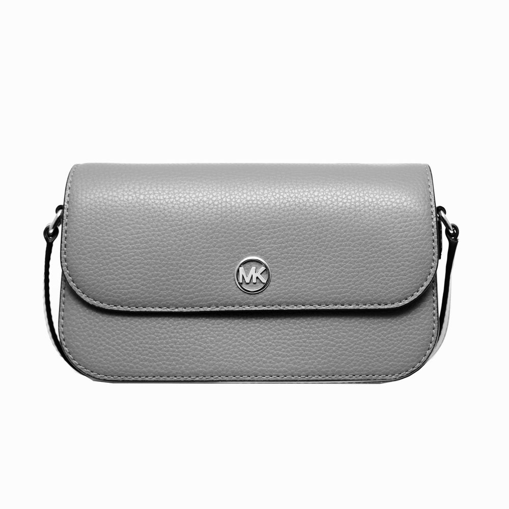 Michael Kors Gray Leather Crossbody Bag - Luxe Marca