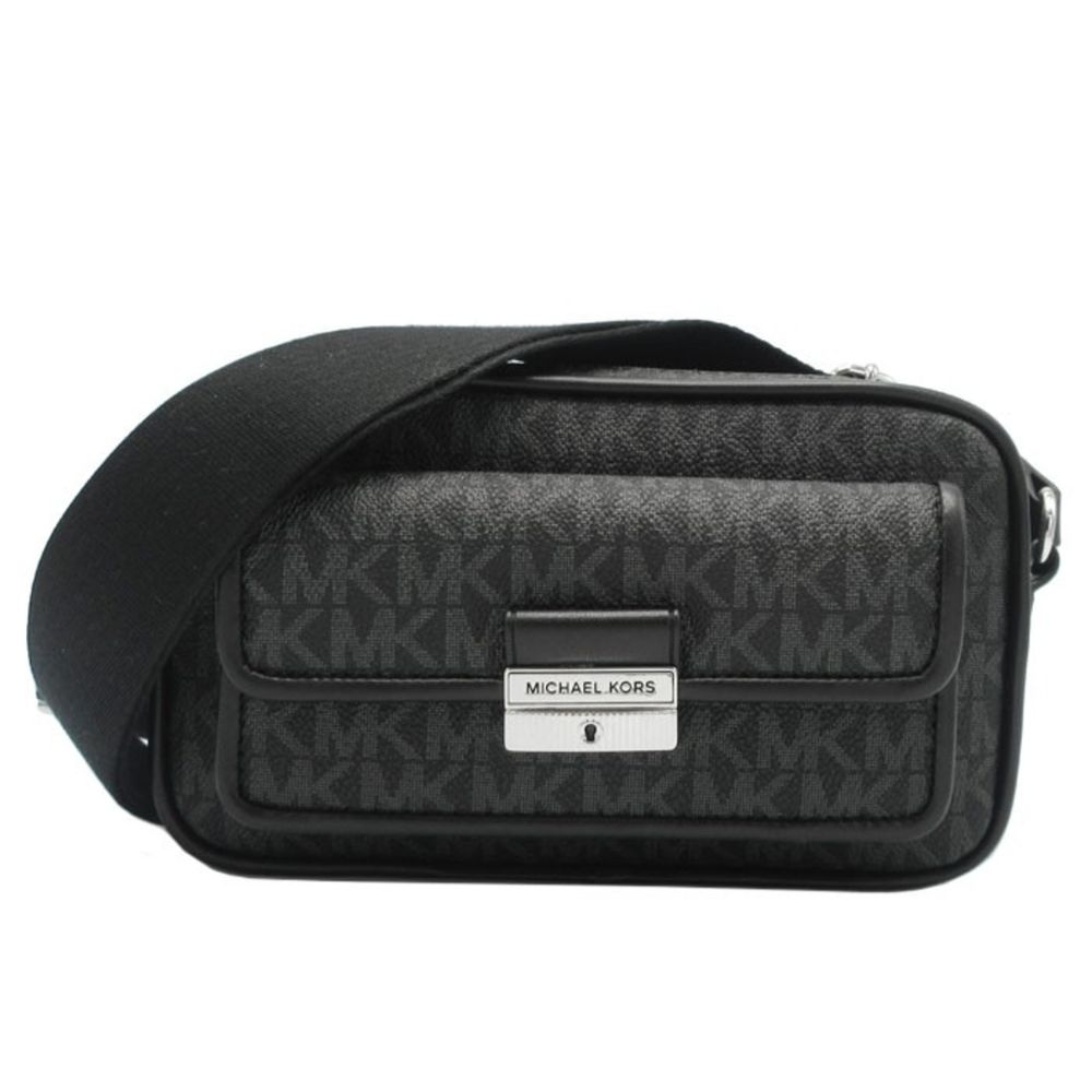 Michael Kors Black Canvas Crossbody Bag - Luxe Marca
