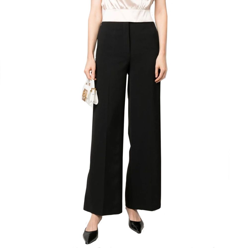 BLANCA VITA Black Elastane Casual Pants