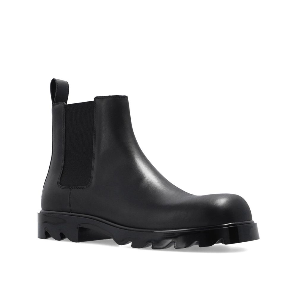 Bottega Veneta Black Calfskin Chelsea Boots