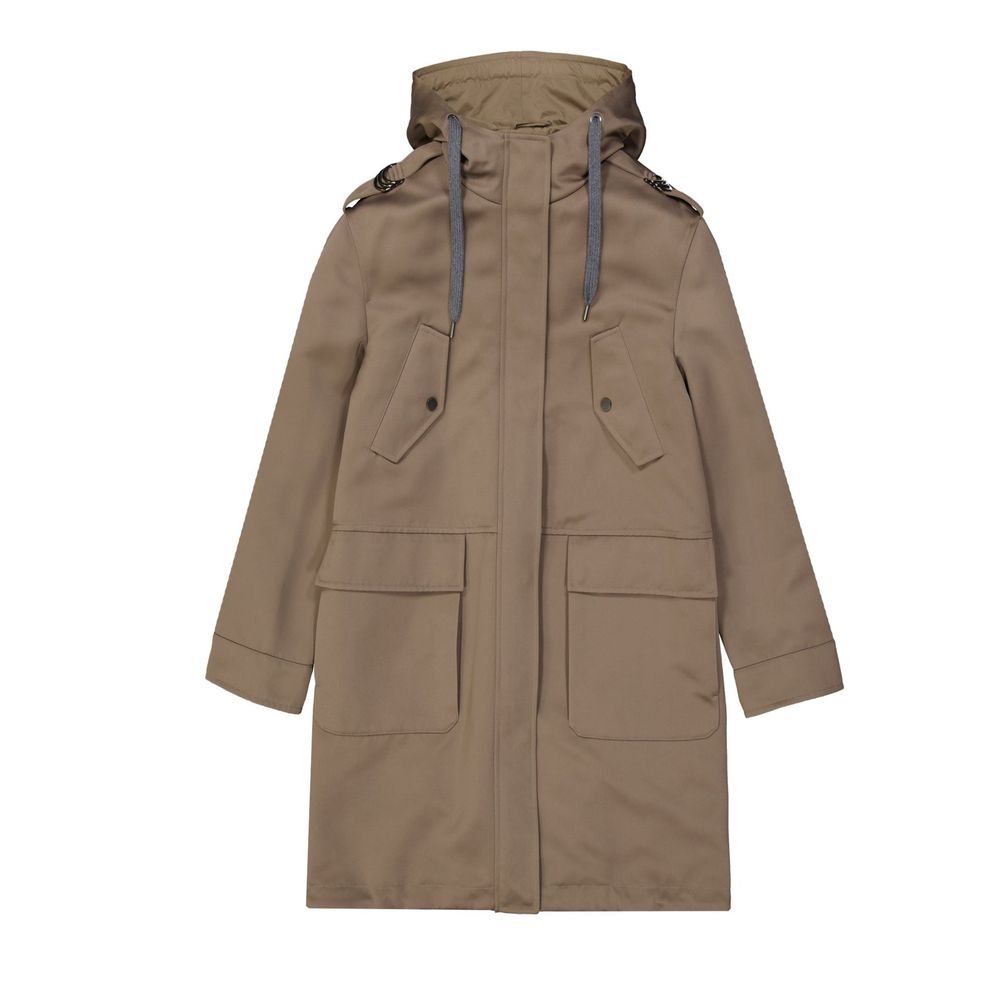 Brunello Cucinelli Brown Polyester Parka - Luxe Marca