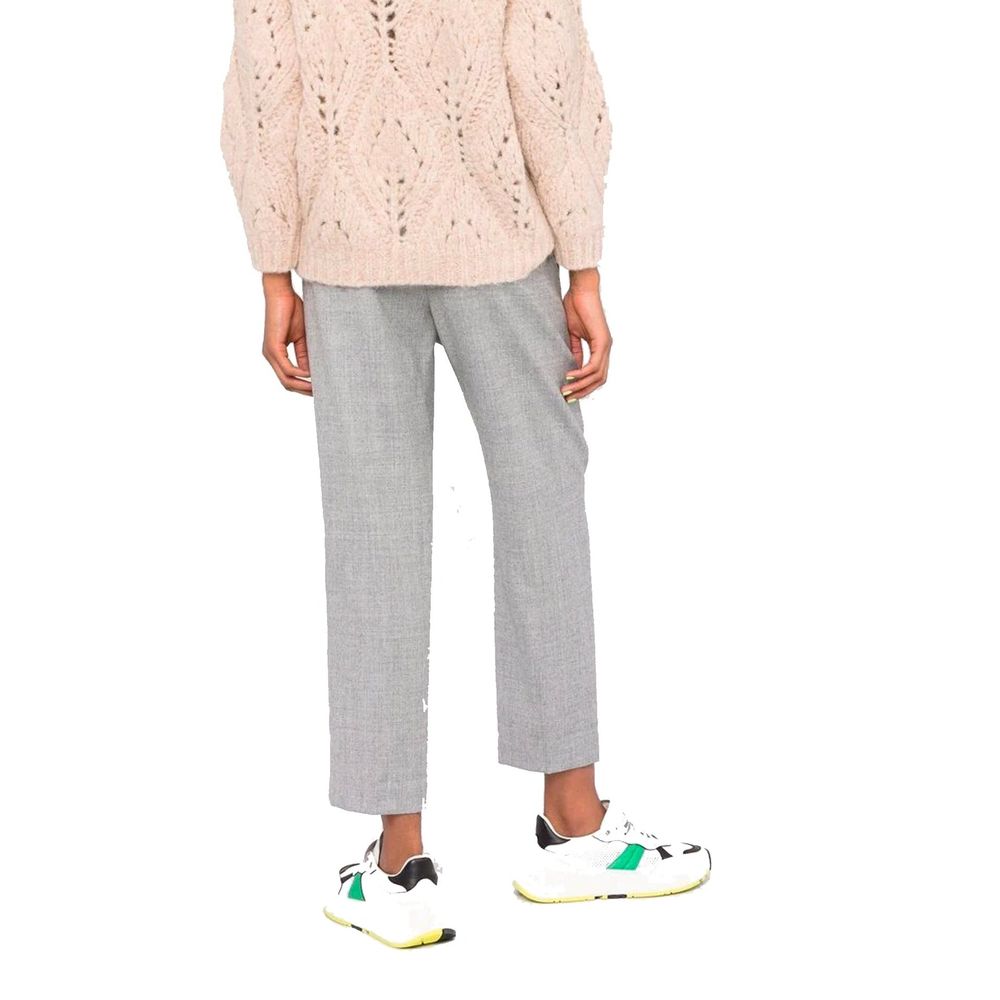 Brunello Cucinelli Gray Polyamide Cropped Pants