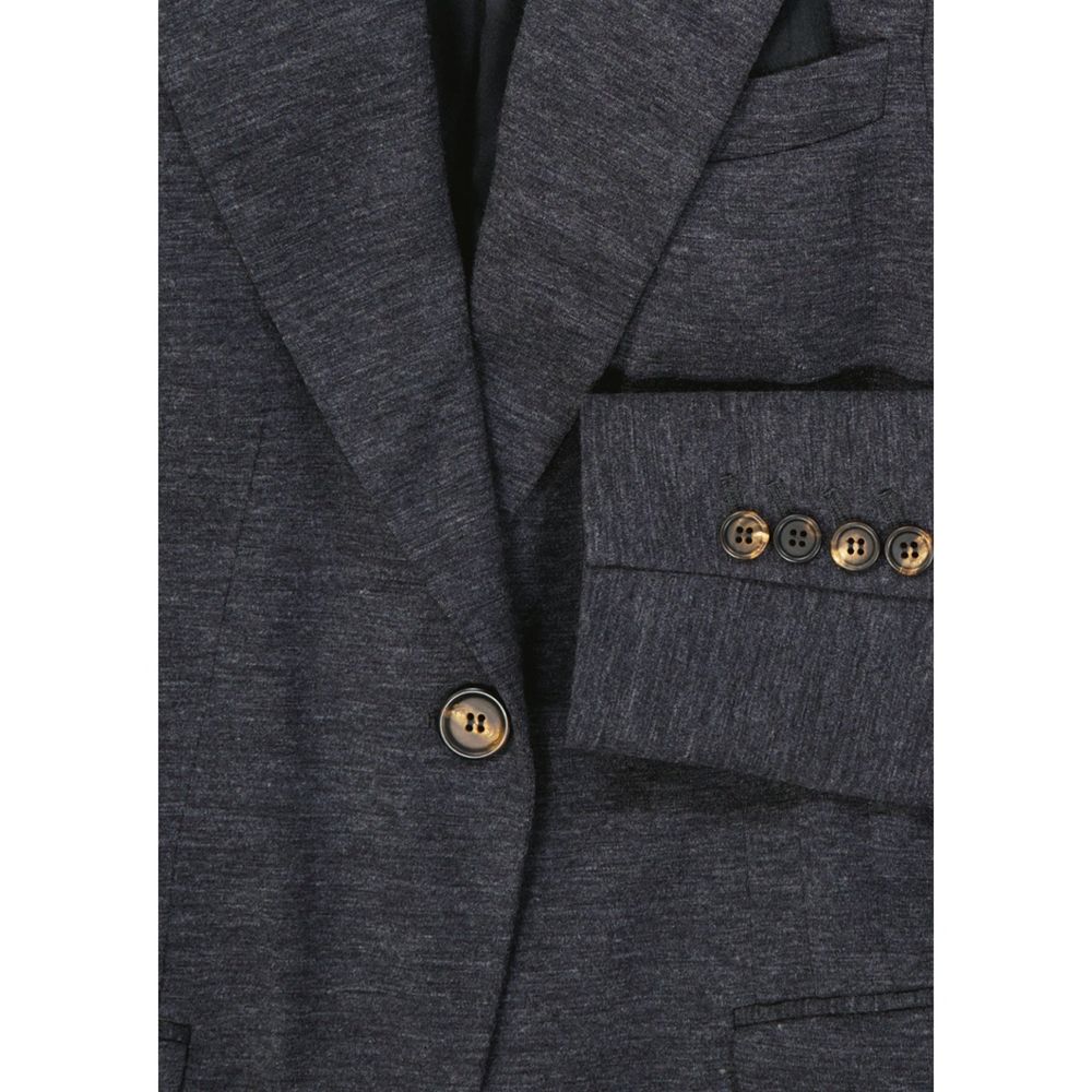 Brunello Cucinelli Gray Wool Blazer - Luxe Marca