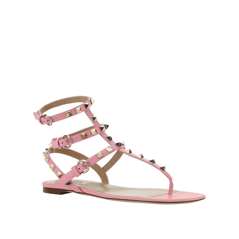 Valentino Garavani Multicolor Calfskin Flat Sandals
