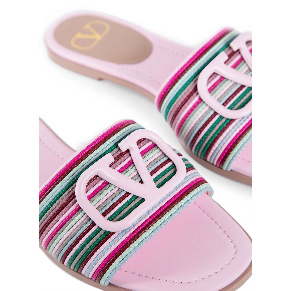 Valentino Garavani Multicolor Leather Slides - Luxe Marca