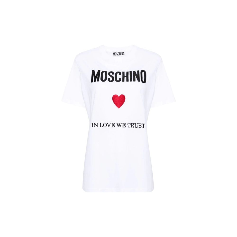Moschino Couture White Cotton T-Shirt