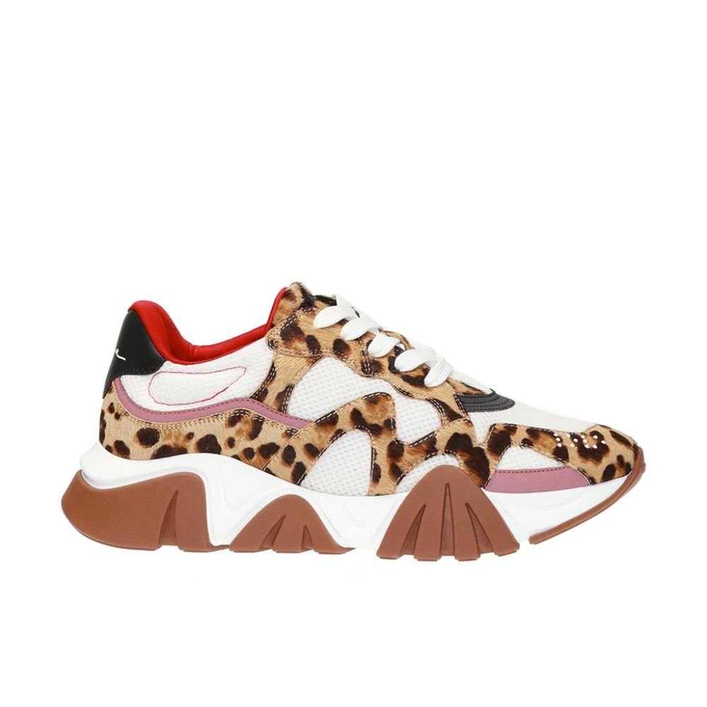Versace Beige Leather Chunky Sneakers - Luxe Marca