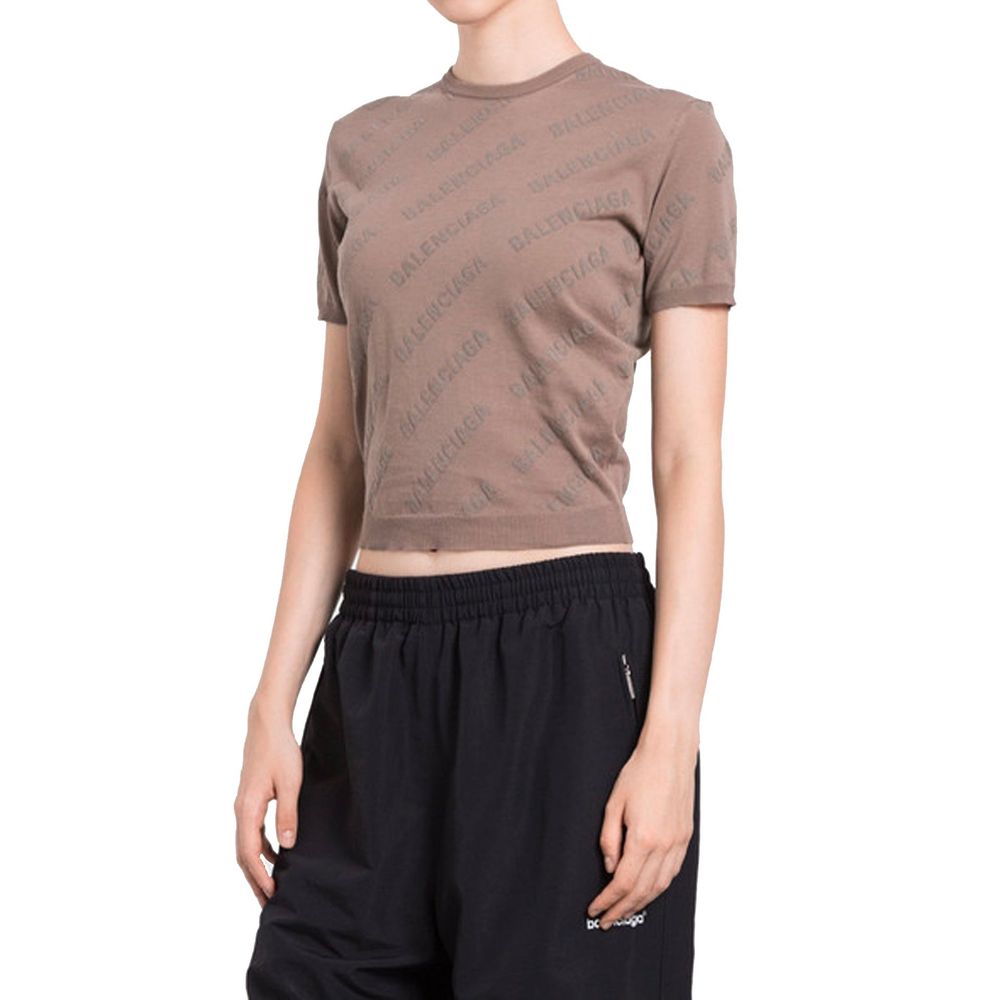 Balenciaga Brown Cotton Tank Tops - Luxe Marca