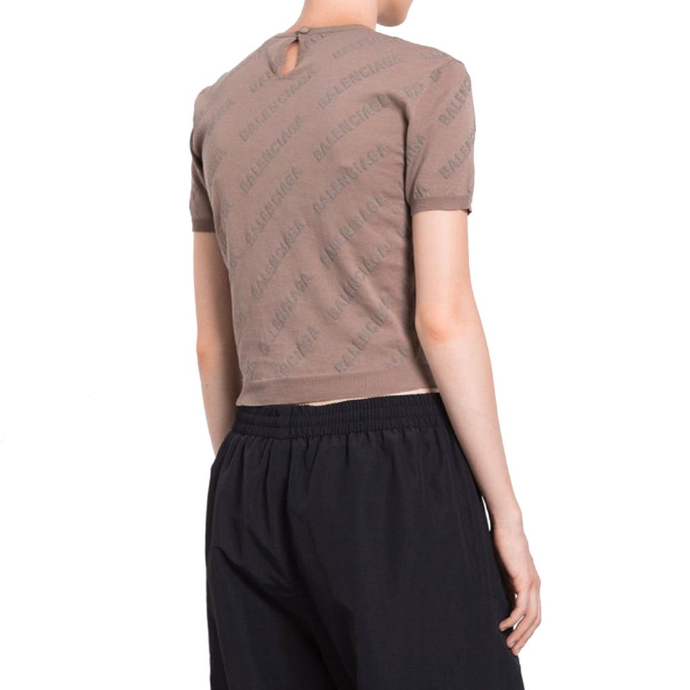 Balenciaga Brown Cotton Tank Tops - Luxe Marca