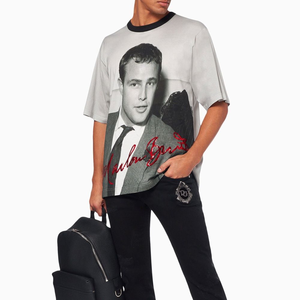 Dolce & Gabbana Black Cotton T-Shirt