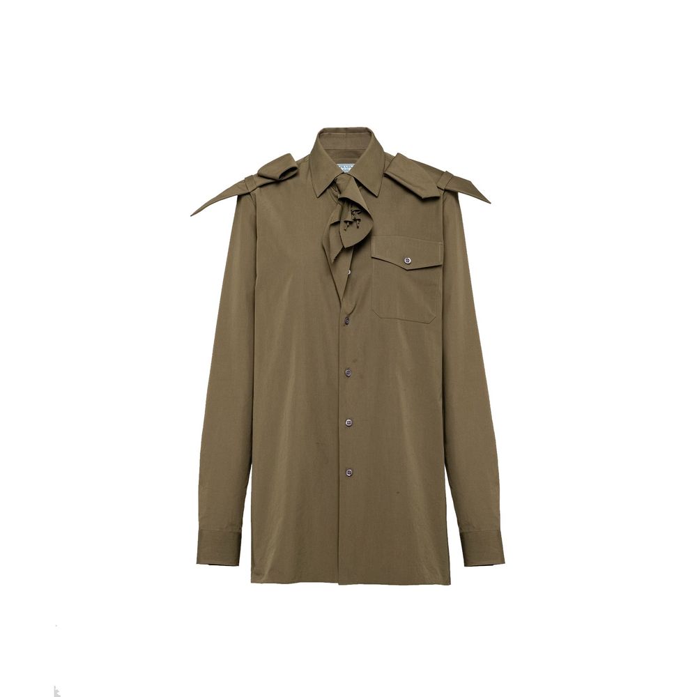 Prada Bicolor Cotton Dress Shirt - Luxe Marca
