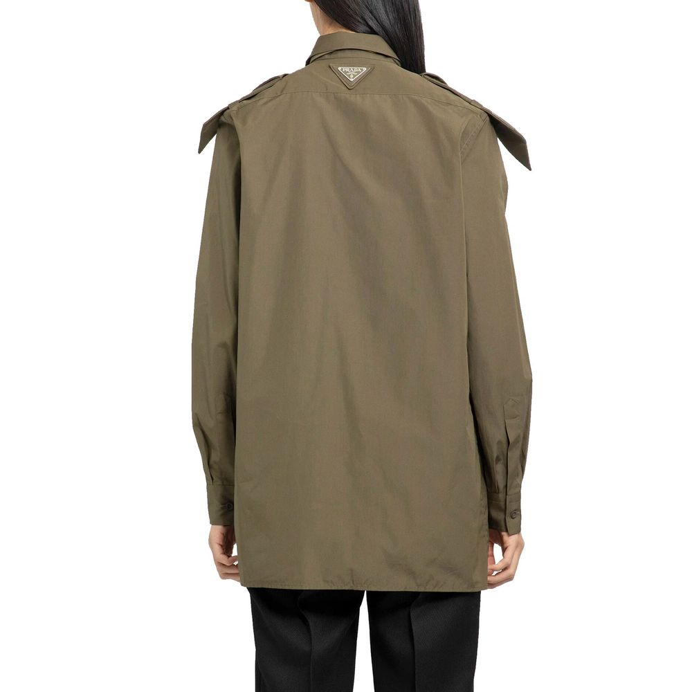 Prada Bicolor Cotton Dress Shirt - Luxe Marca