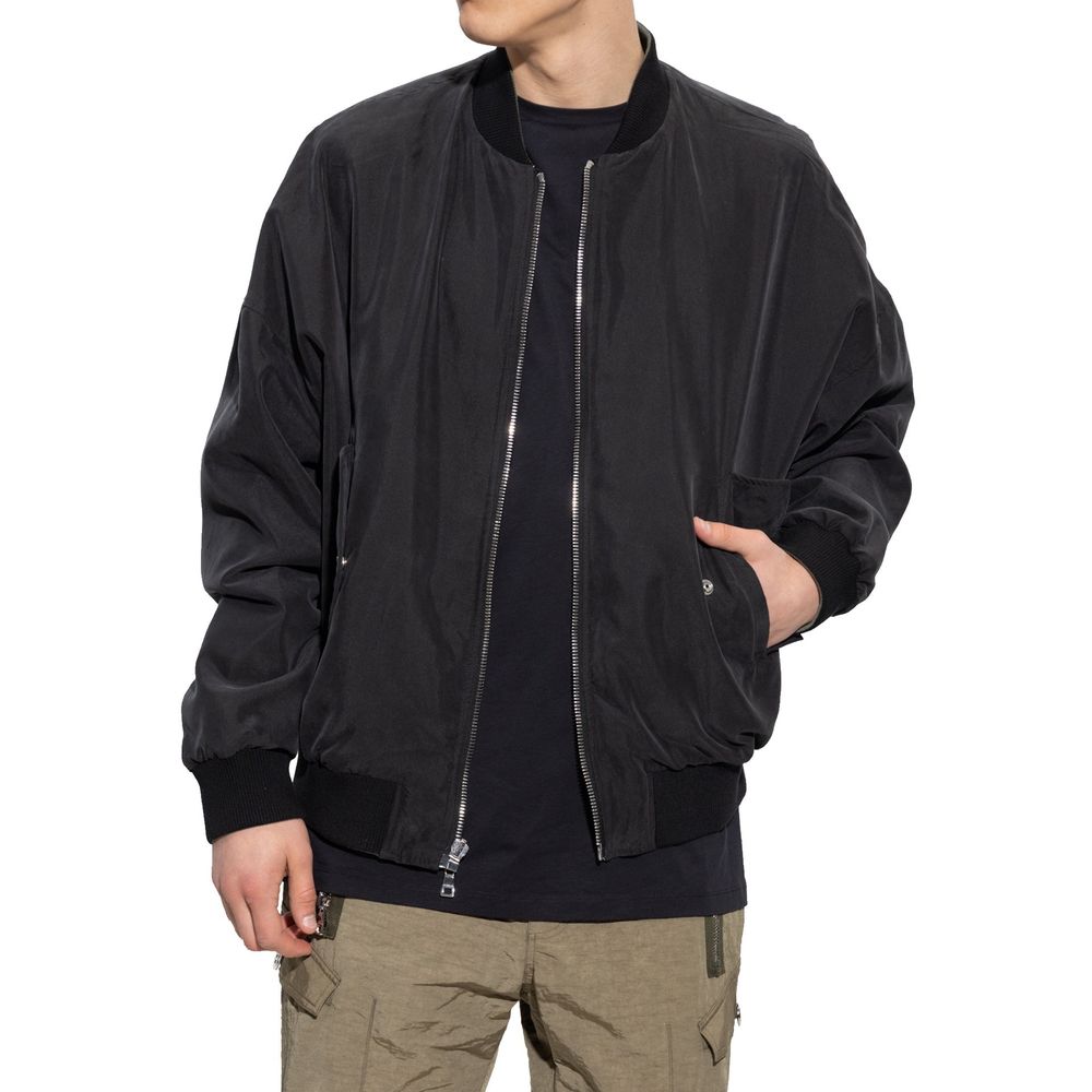Balmain Black Cotton Bomber