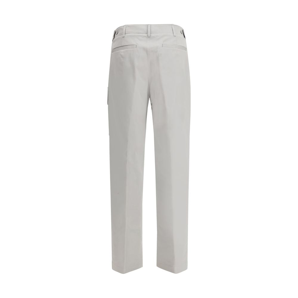 Fendi Silver Cotton Cargo Pants