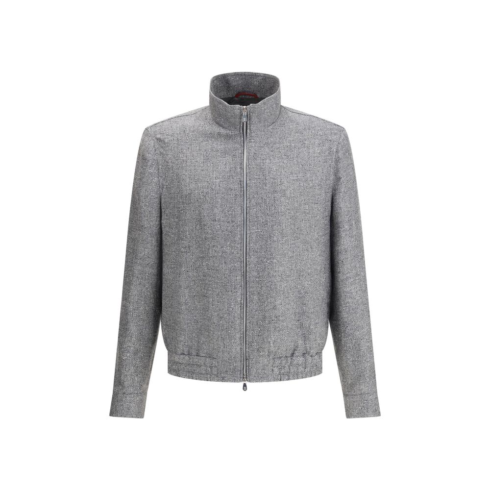 Brunello Cucinelli Gray Linen Bomber