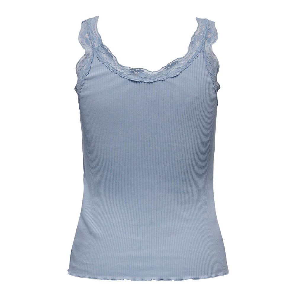 Only Light Blue Cotton Tank Tops
