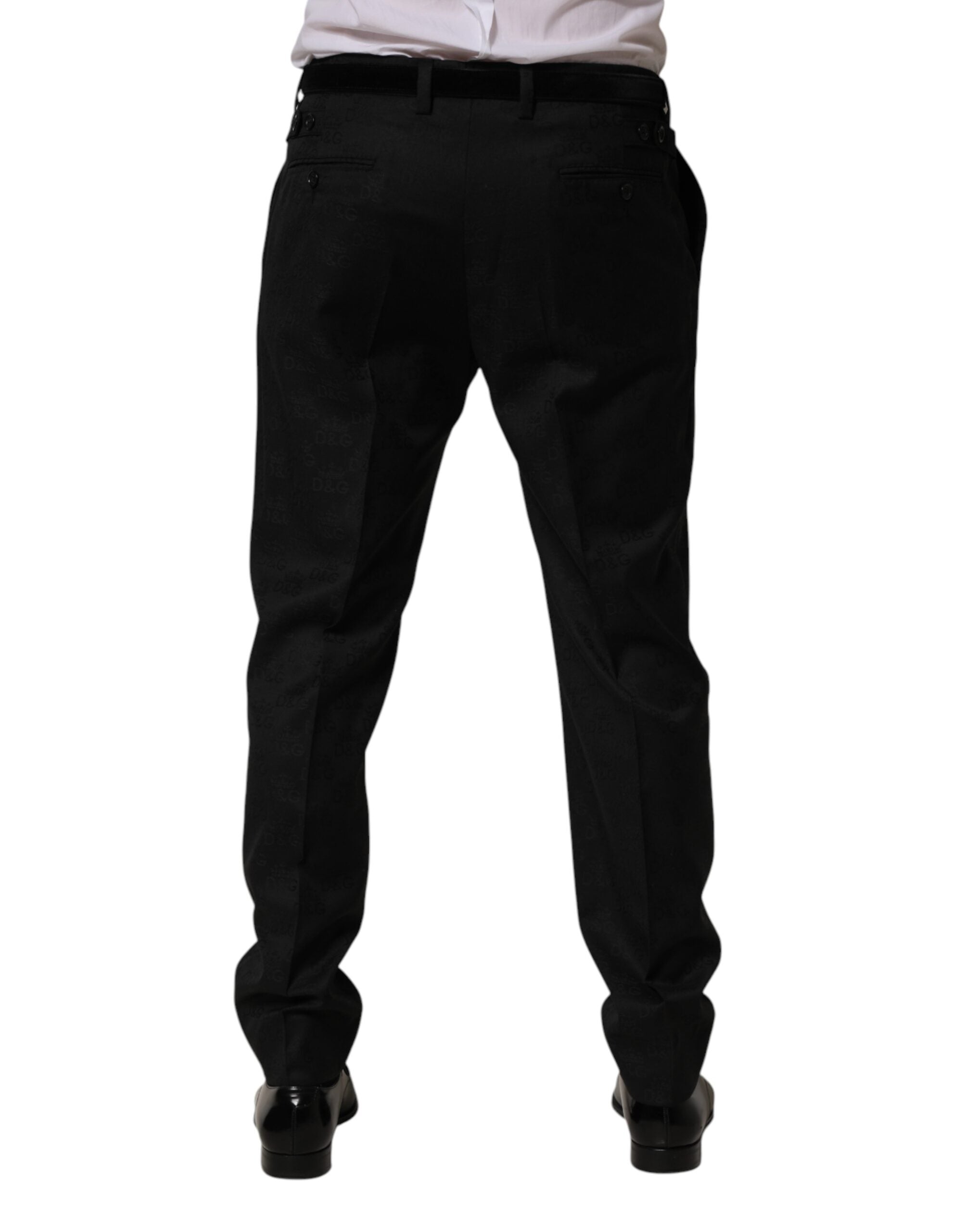 Dolce & Gabbana Black Wool Skinny Dress Formal Trouser Pants - Luxe Marca