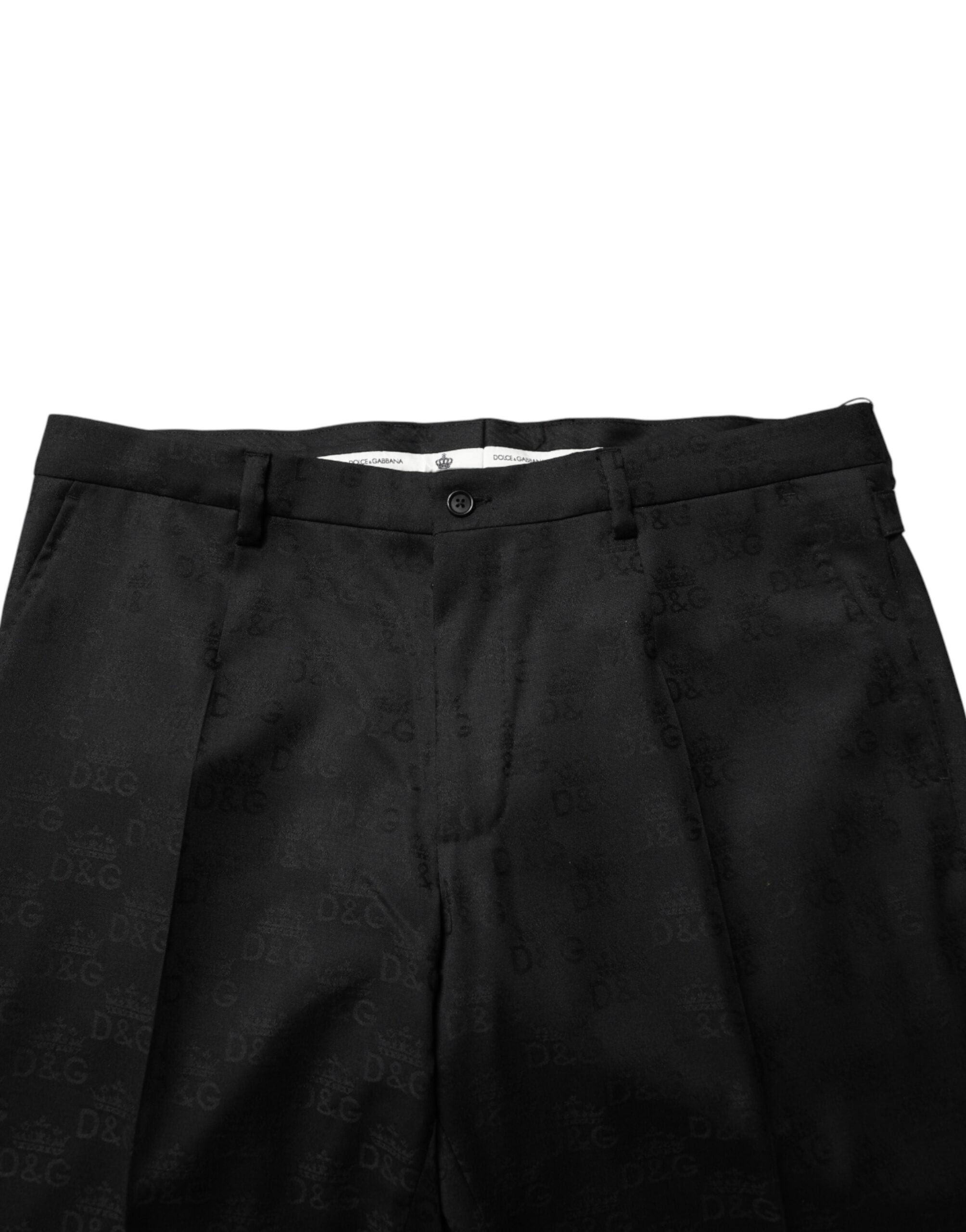 Dolce & Gabbana Black Wool Skinny Dress Formal Trouser Pants - Luxe Marca