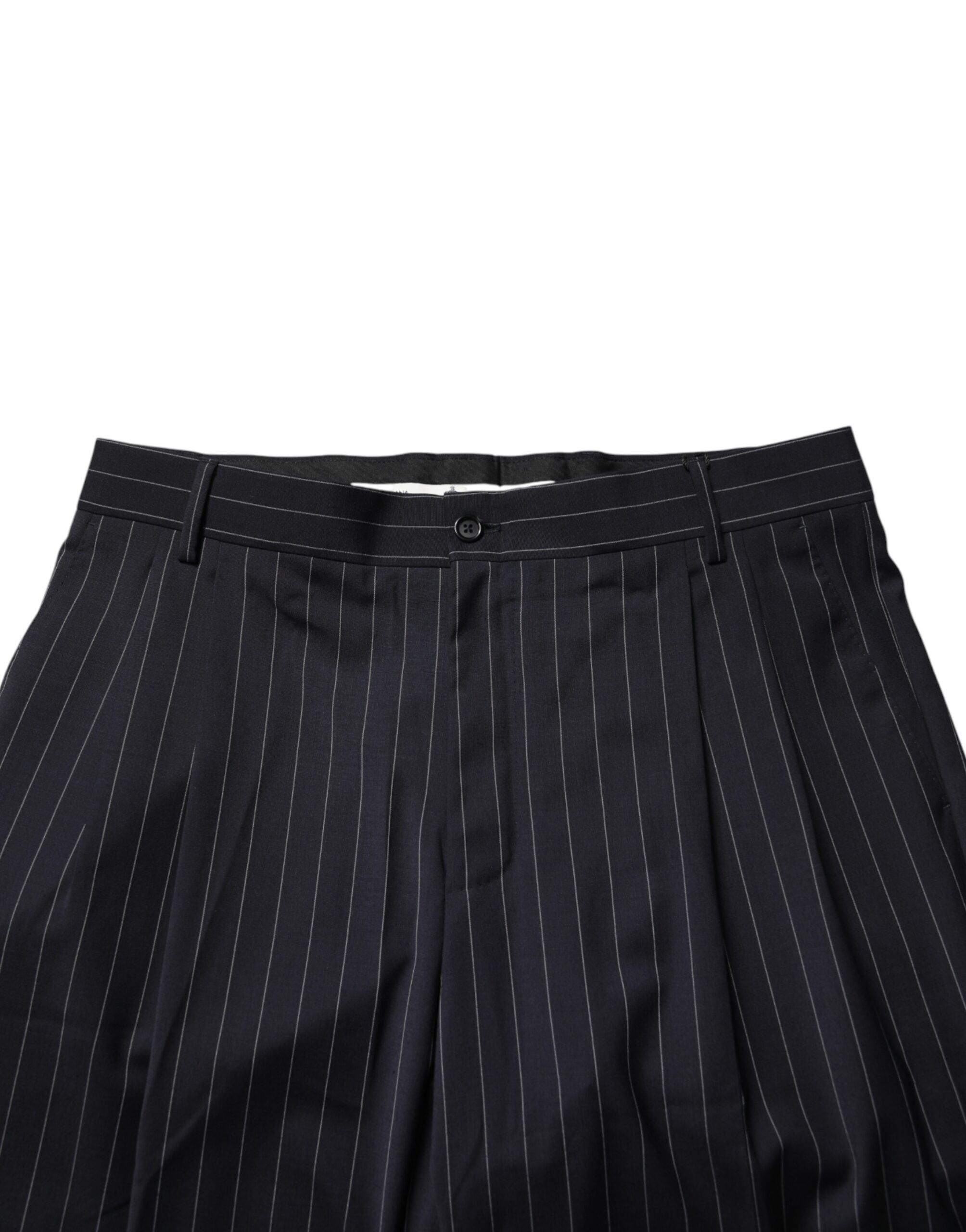 Dolce & Gabbana Black Stripe Straight Men Dress Trouser Pants - Luxe Marca