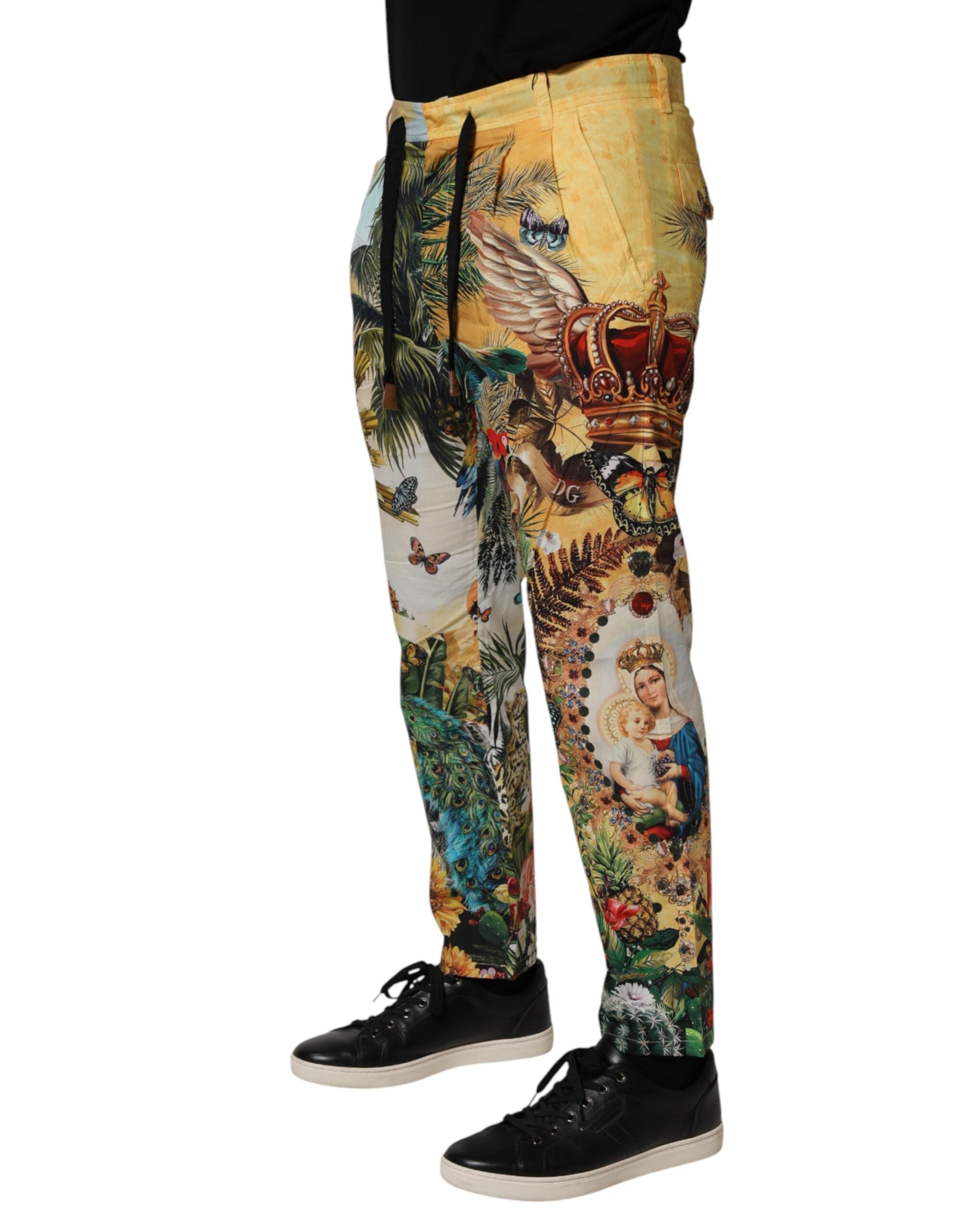 Dolce & Gabbana Multicolor Tropical King Lounge Trouser Pants - Luxe Marca