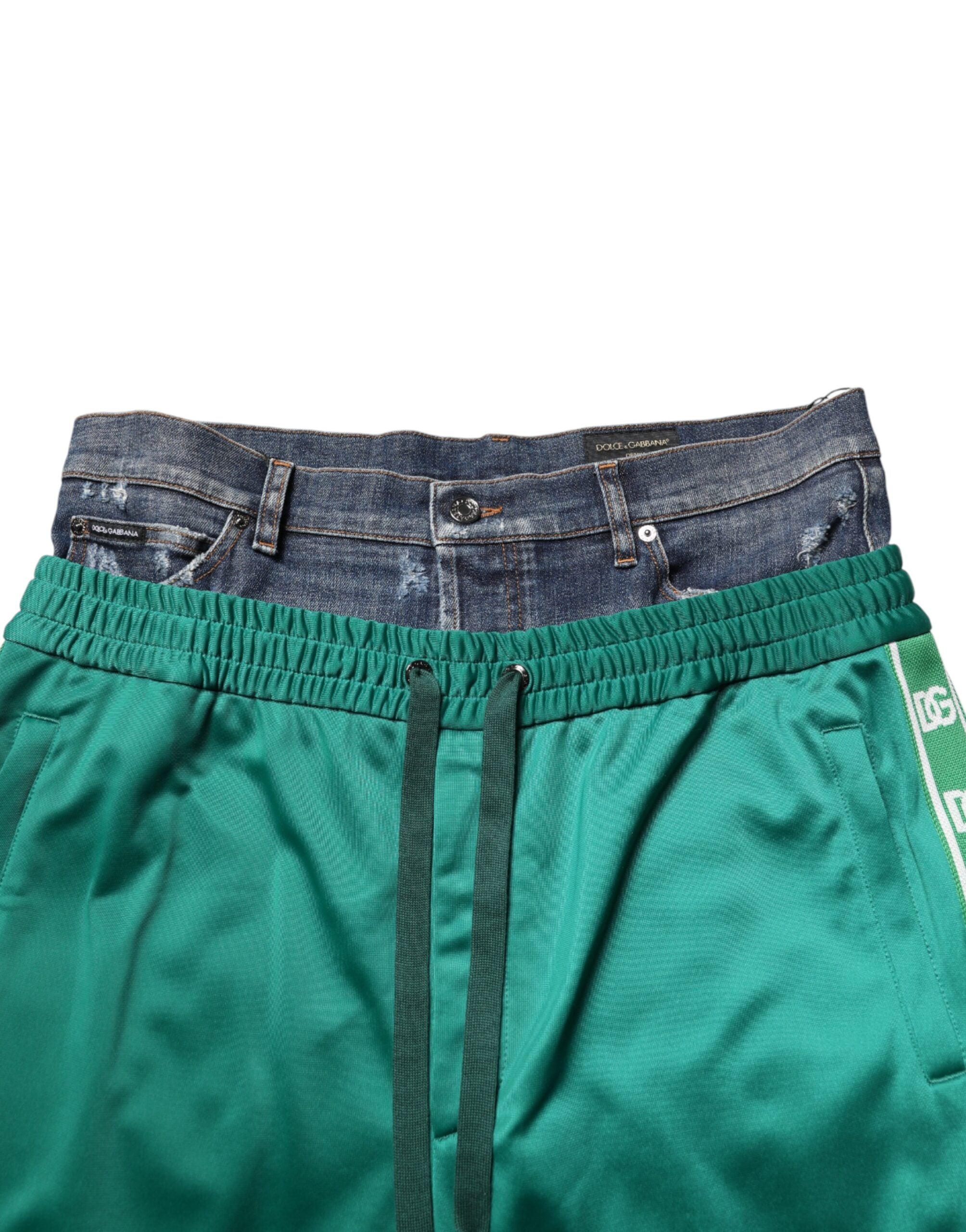 Dolce & Gabbana Multicolor Panelled Straight-Leg Denim Jeans - Luxe Marca