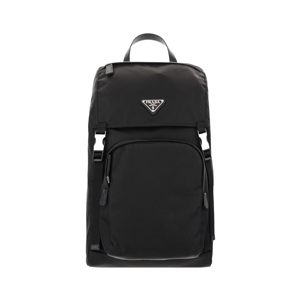 Prada Black Recycled Polyamide Backpack