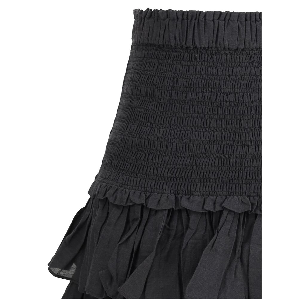 Marant Etoile Black Cotton Mini Skirt - Luxe Marca