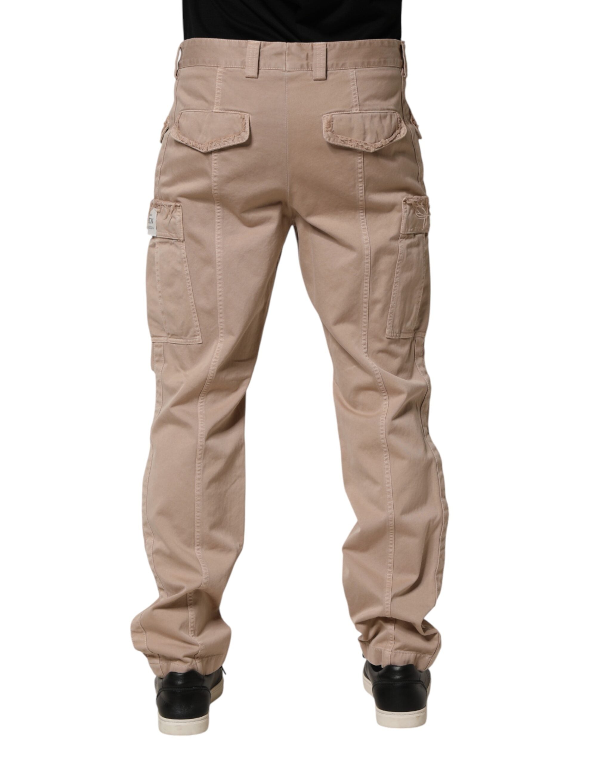 Dolce & Gabbana Beige Straight Cargo Chino Men Trouser Pants - Luxe Marca