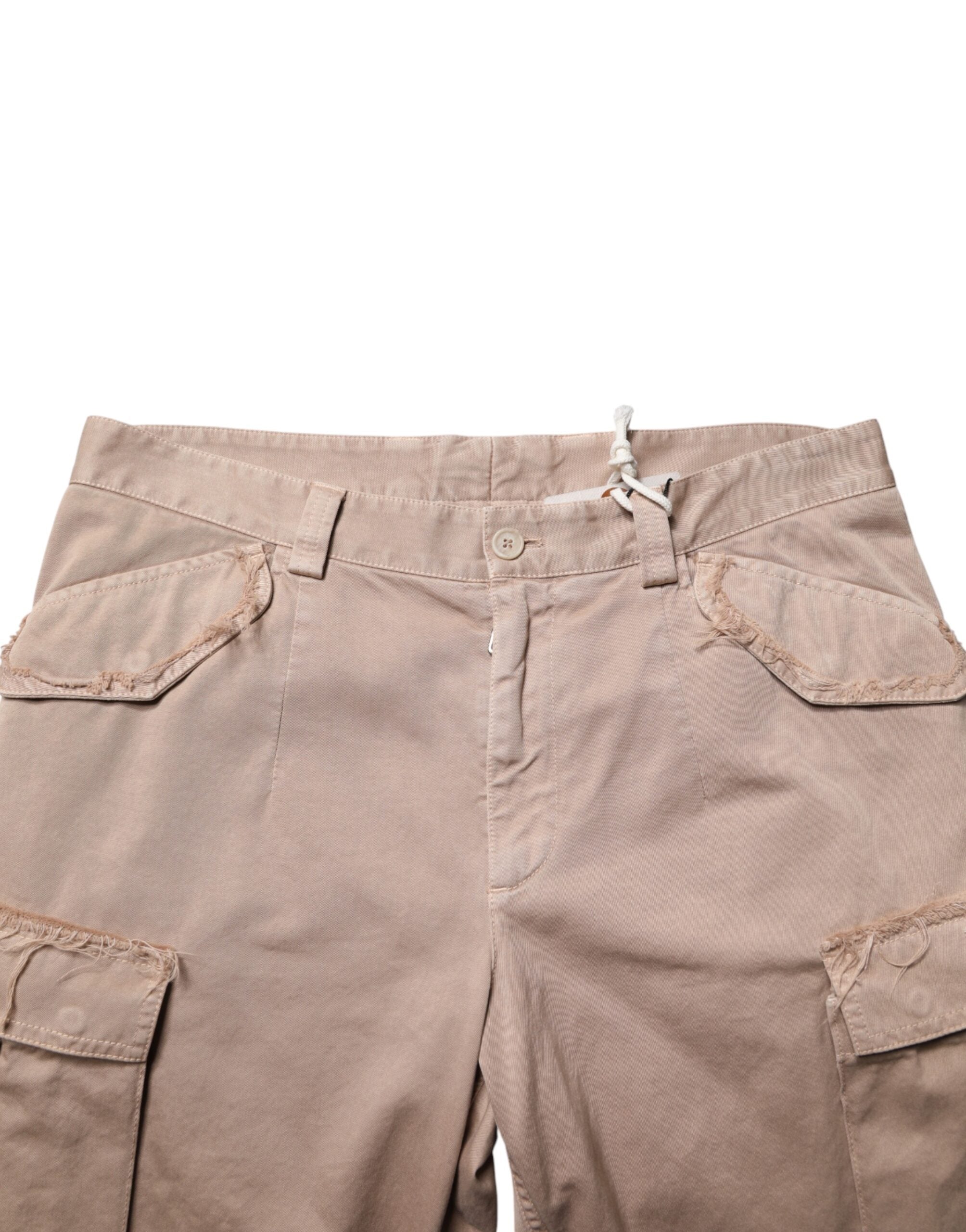 Dolce & Gabbana Beige Straight Cargo Chino Men Trouser Pants - Luxe Marca