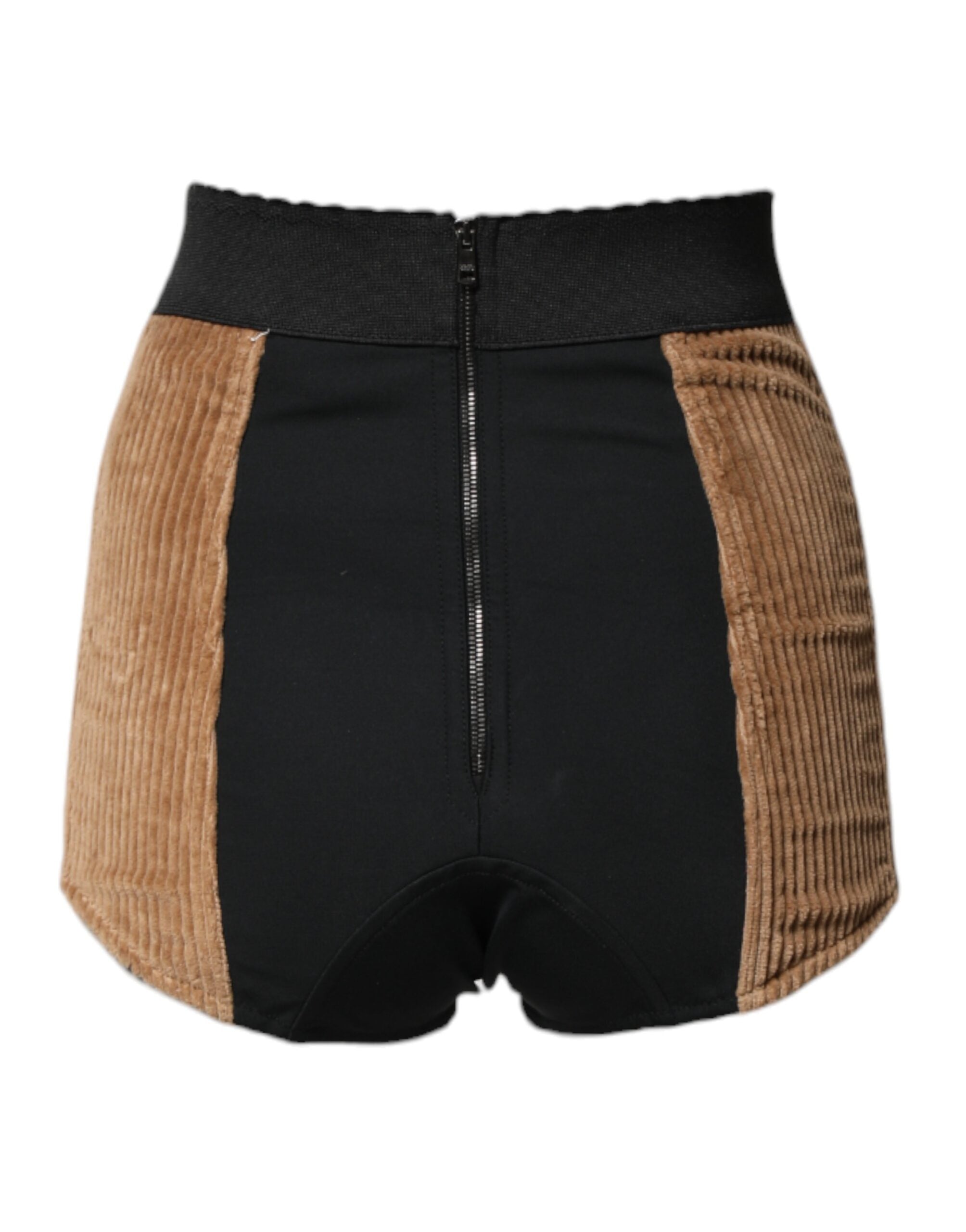 Dolce & Gabbana Brown Cotton High Waisted Hot Pants Shorts - Luxe Marca
