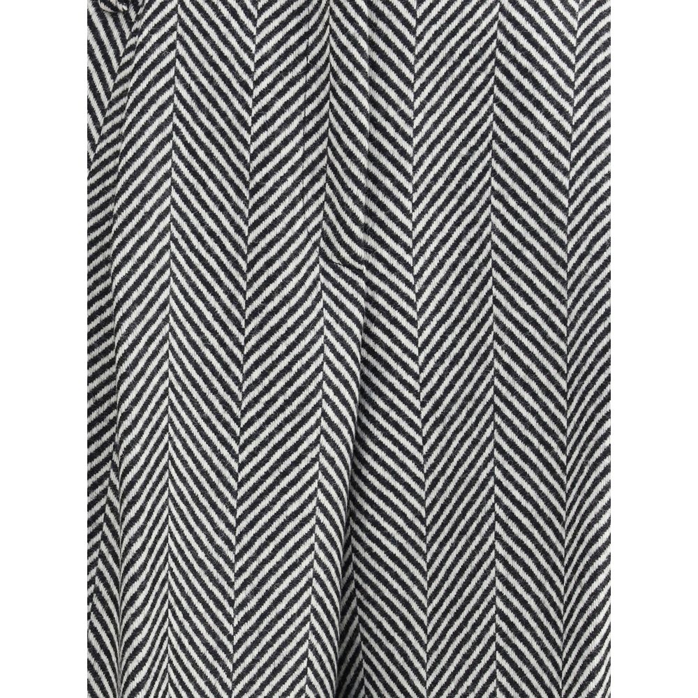 Forte_Forte Multicolor Fleece Wool Casual Pants