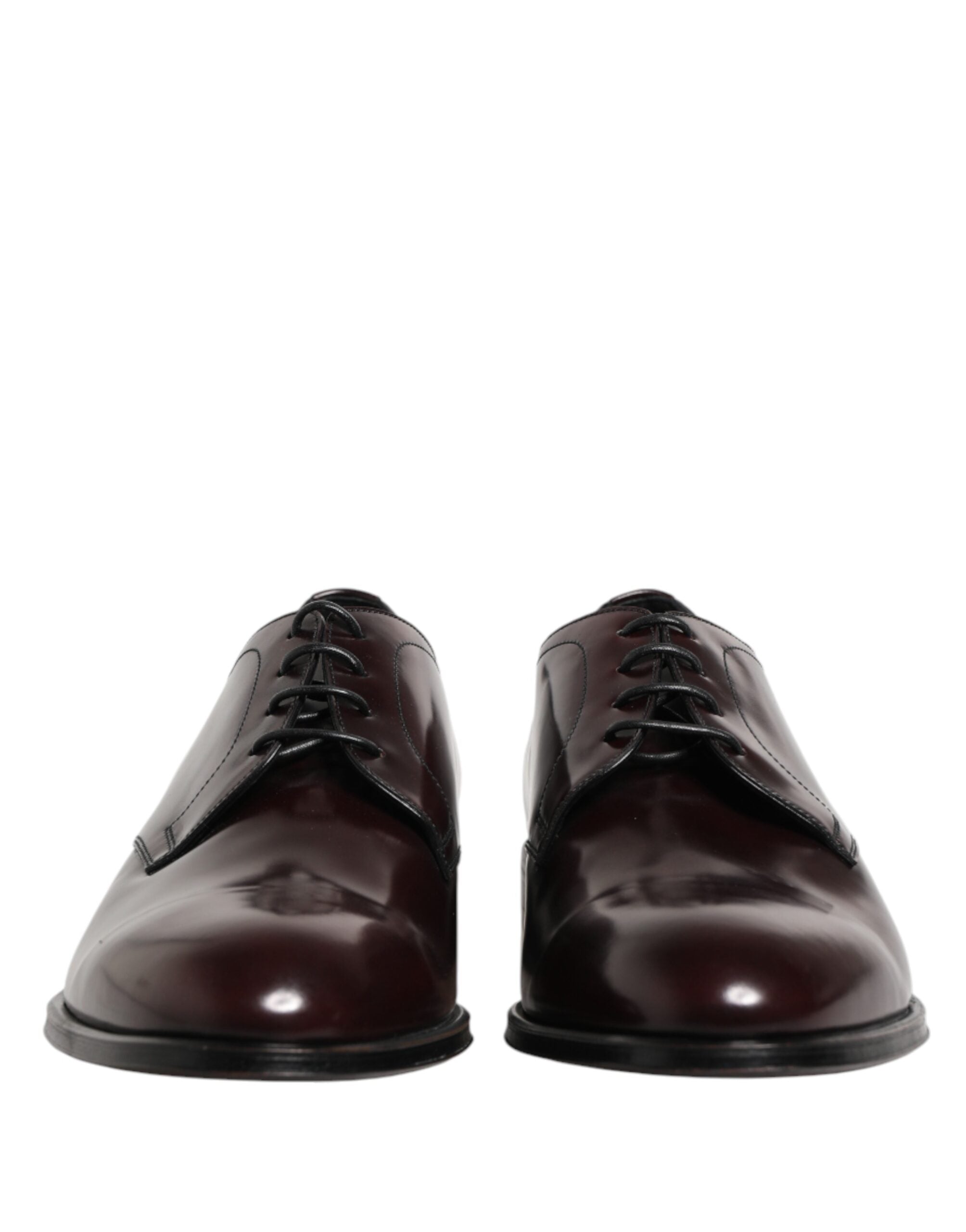 Dolce & Gabbana Black Lace Up Leather Dress Derby Men Shoes - Luxe Marca
