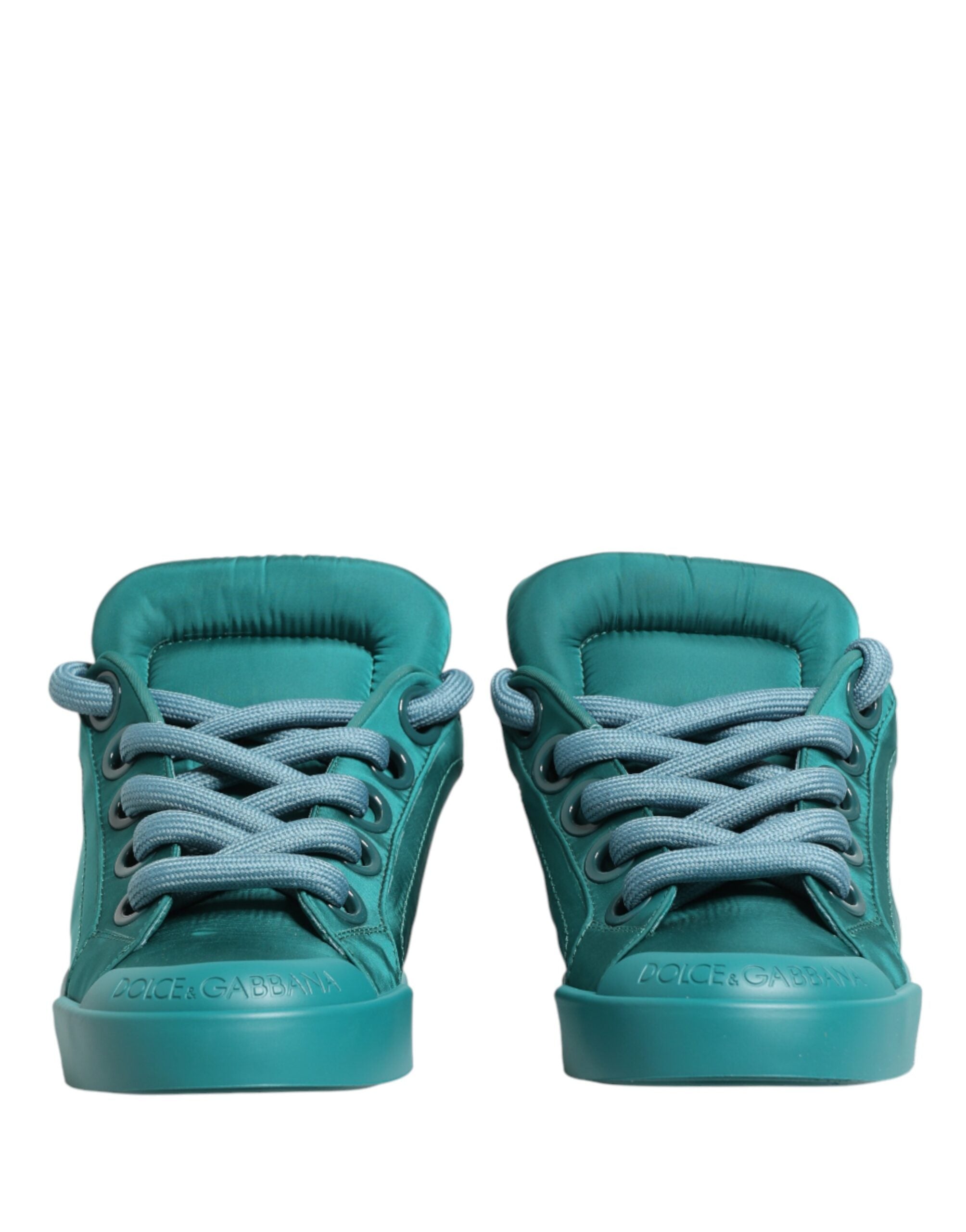 Dolce & Gabbana Teal Portofino Men Low Top Sneakers Shoes - Luxe Marca