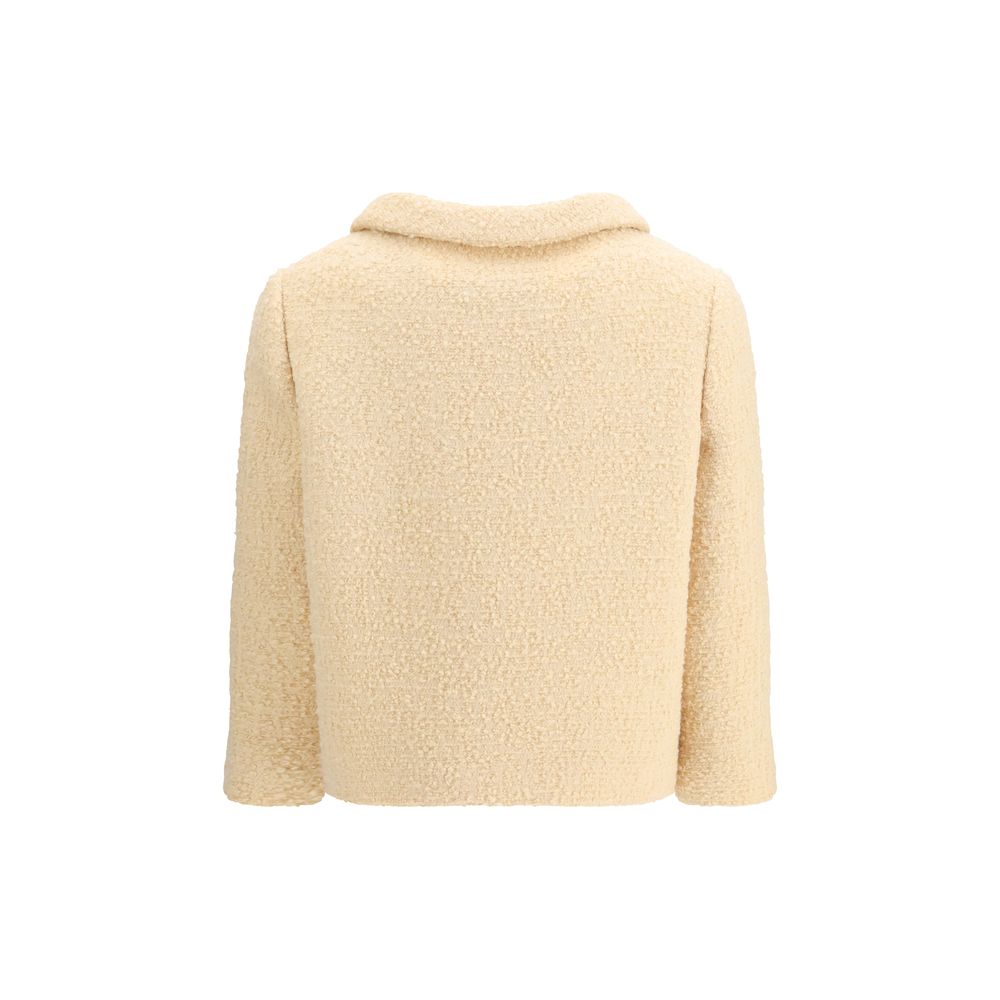 Valentino Beige Fleece Wool Coat - Luxe Marca