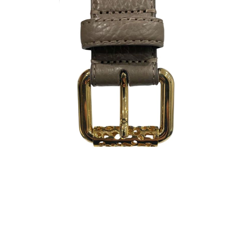 Borbonese Grey Leather Women Belt