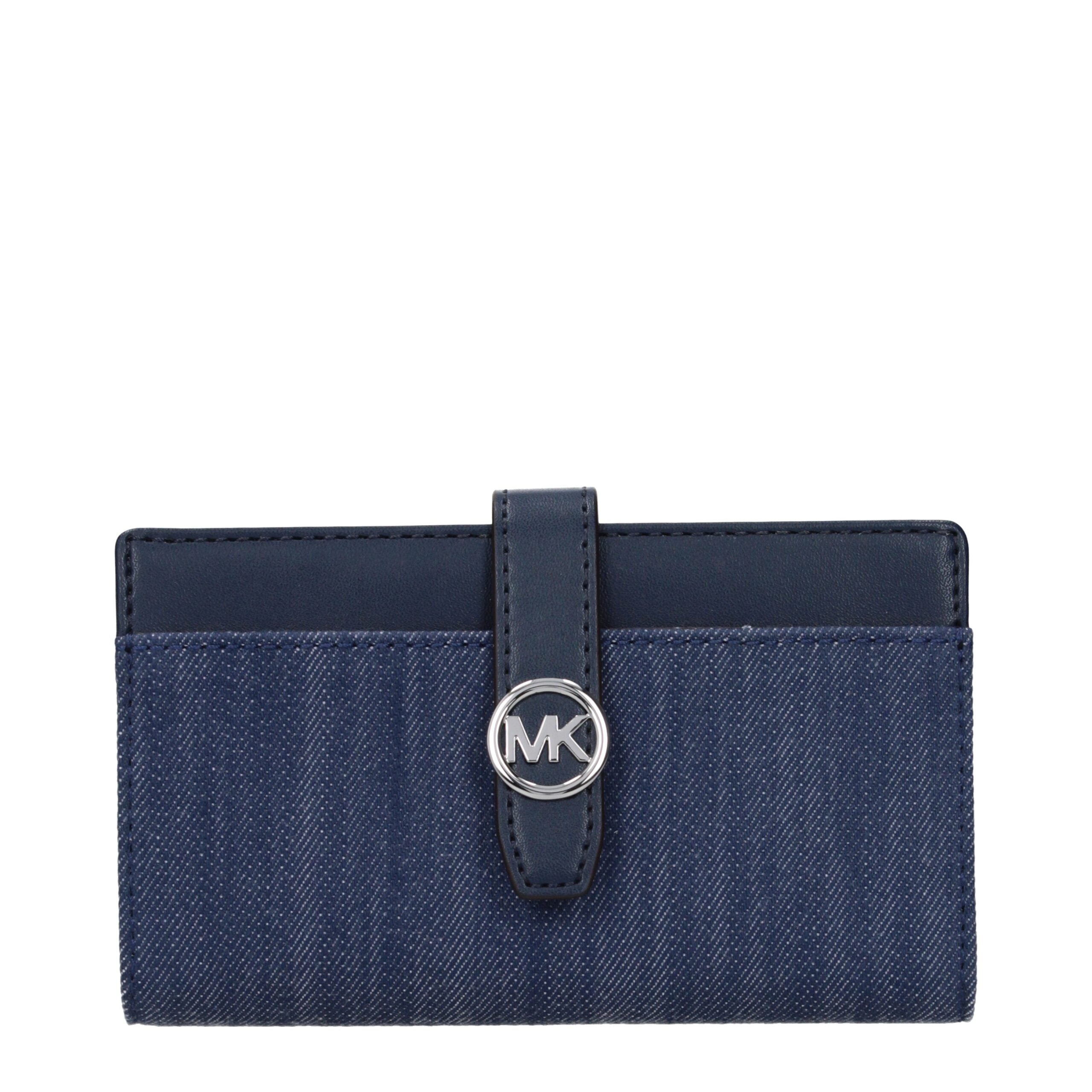 Michael Kors Blue Fabric Wallet - Luxe Marca