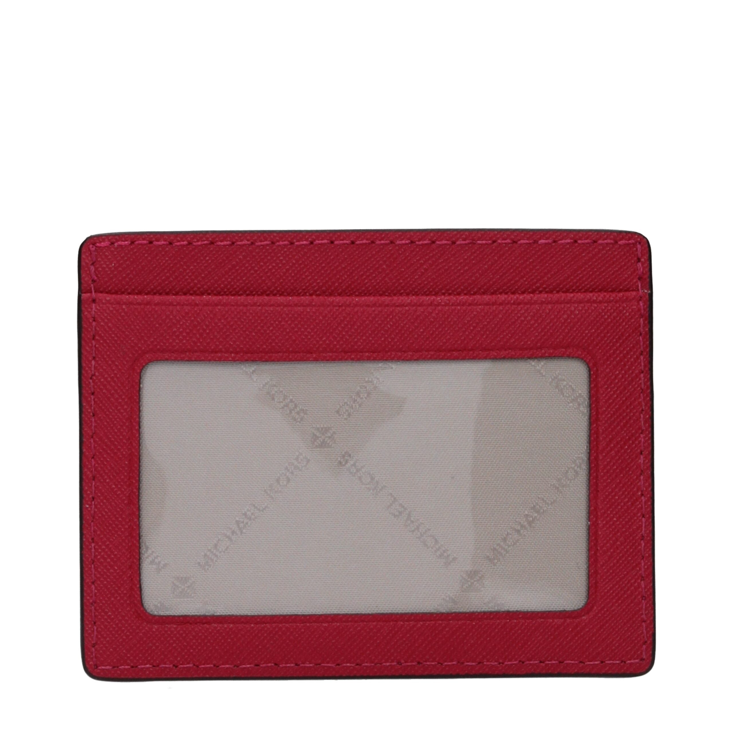Michael Kors Red Leather Cardholder - Luxe Marca