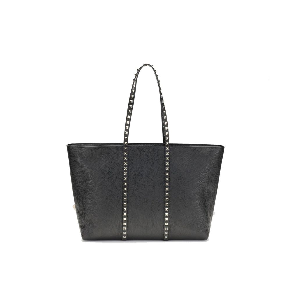 Valentino Garavani Black Calfskin Tote Bag